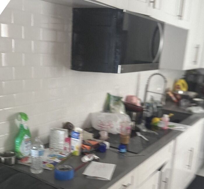 Kitchen before cleaning